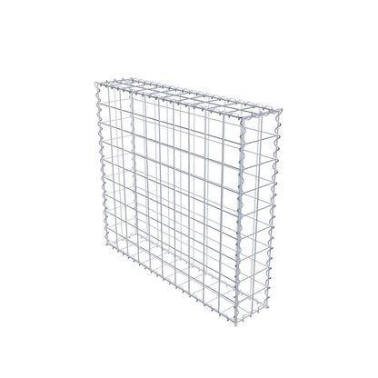 Gavión 100 cm x 90 cm x 20 cm (largo x alto x fondo), malla 10 cm x 10 cm, en espiral