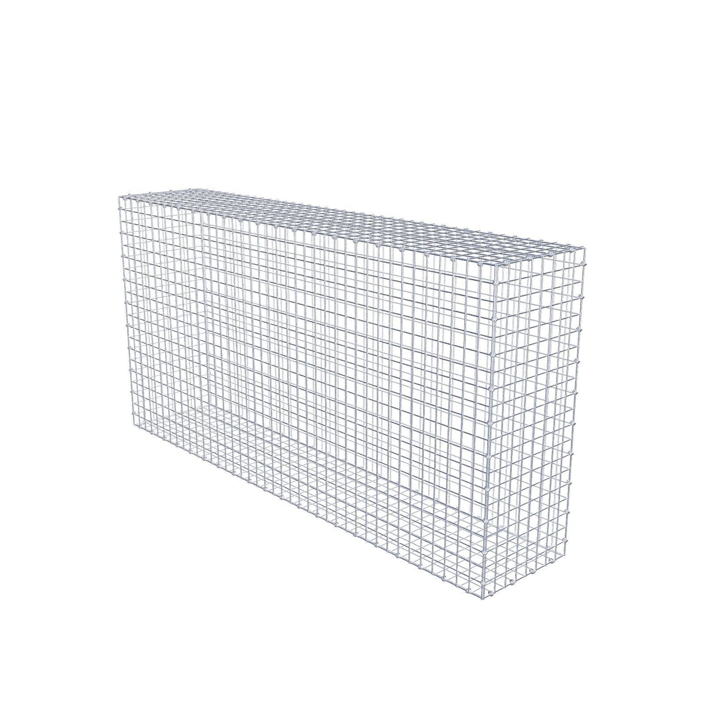 Gabion 200 cm x 100 cm x 40 cm (L x H x D), maskestørrelse 5 x 5 cm, spiralring