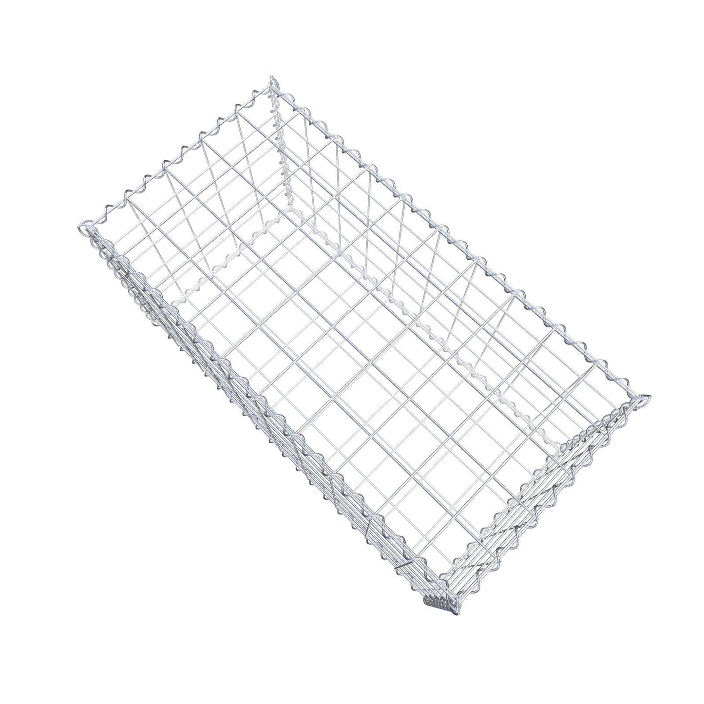 Juego de 2 gaviones de 100 cm x 50 cm x 50 cm (largo x alto x fondo), malla de 10 x 10 cm, en espiral