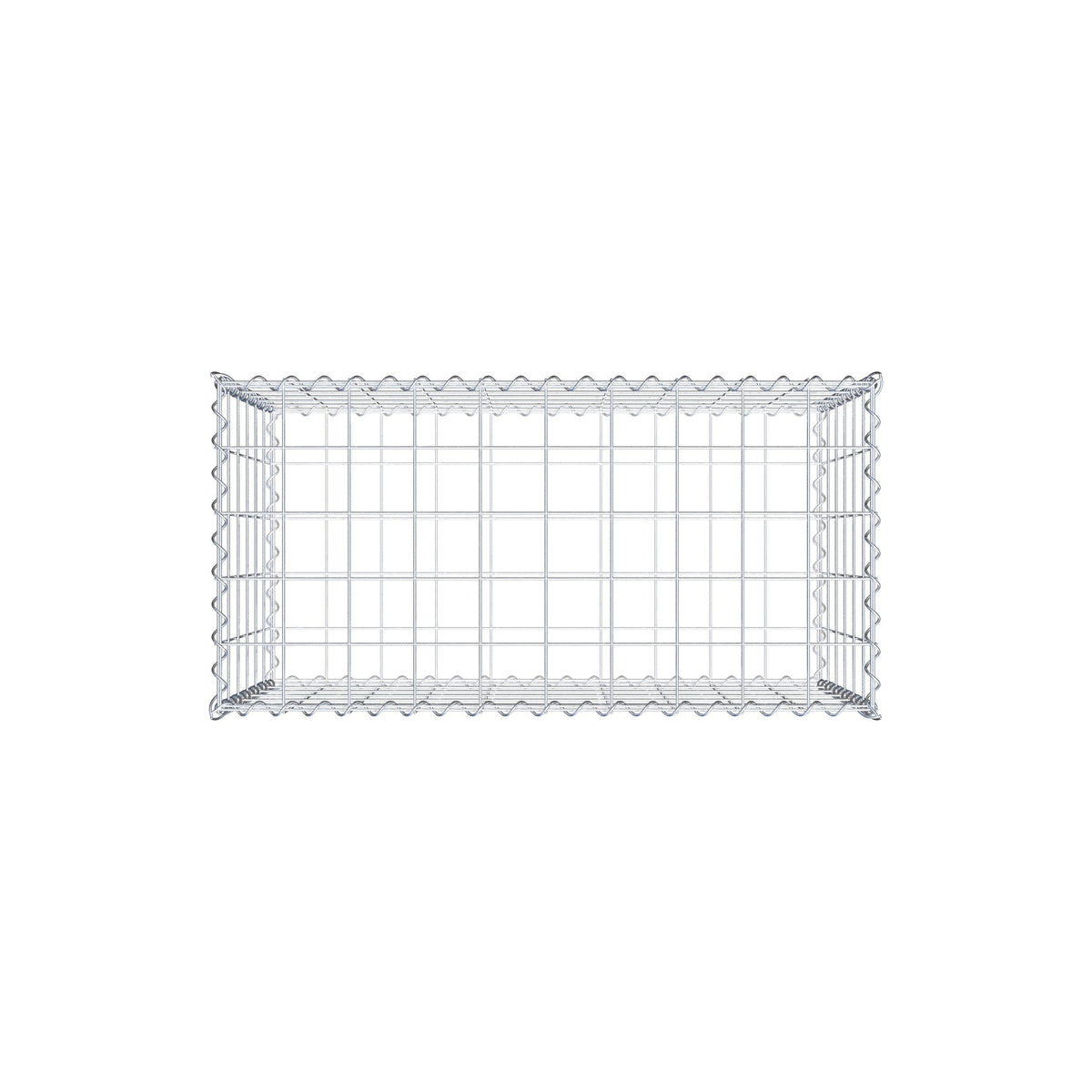Gavión 100 cm x 60 cm x 50 cm (largo x alto x fondo), malla 10 cm x 10 cm, en espiral