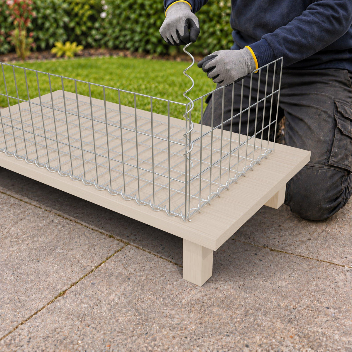 Gabion 100 cm x 30 cm x 50 cm (L x H x P), mailles 5 cm x 10 cm, spirale