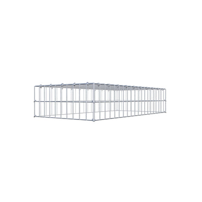 Gavión complementario de tipo 3 100 cm x 20 cm x 50 cm (largo x alto x fondo), malla 5 cm x 10 cm, anillo en C
