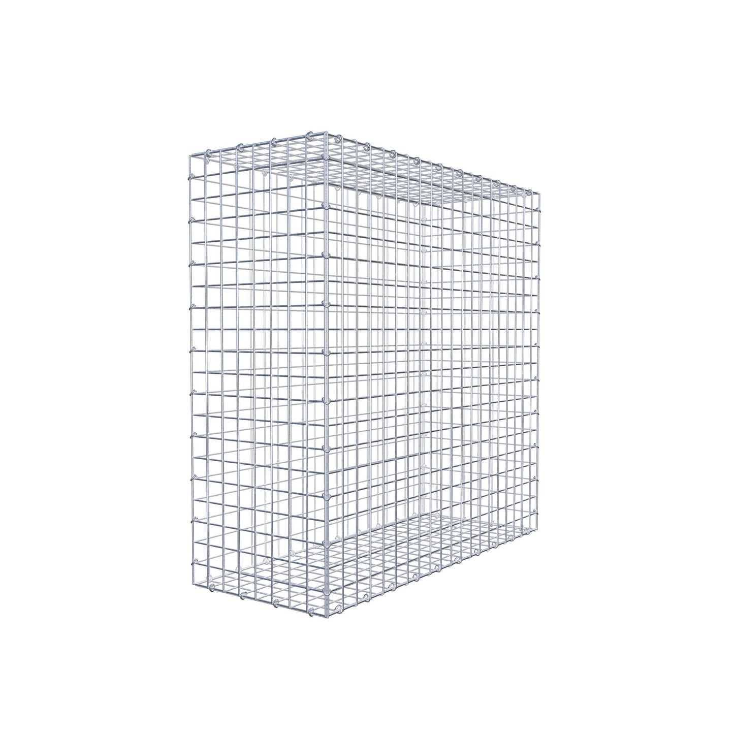 Gabbione 100 cm x 100 cm x 40 cm (L x H x P), maglia 5 cm x 5 cm, anello a C
