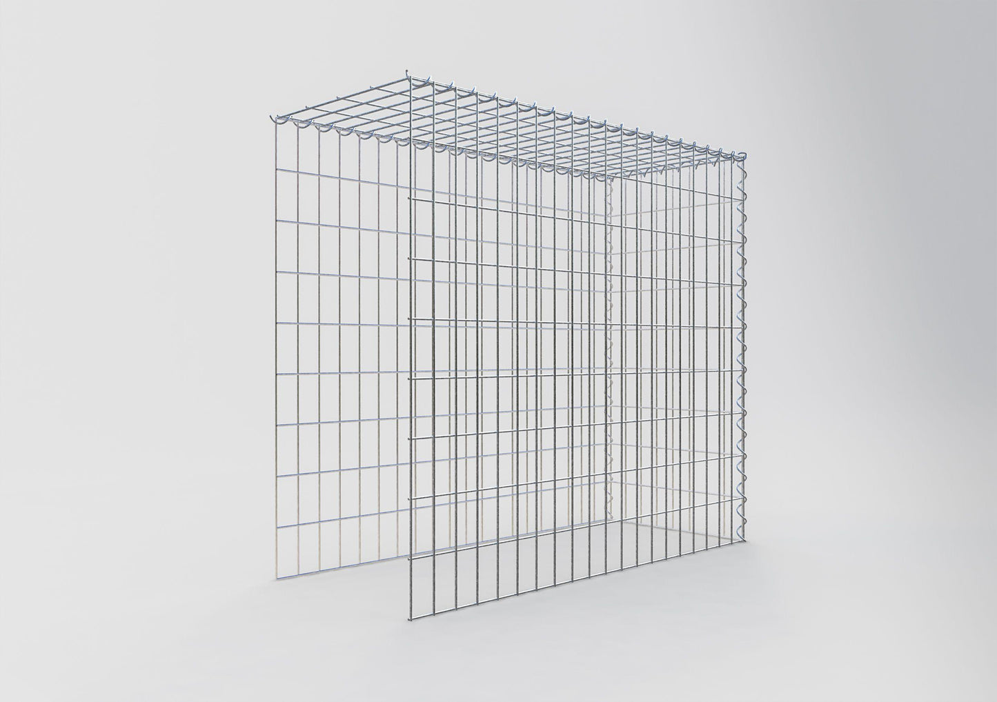 Gabião Tipo 4 100 cm x 90 cm x 40 cm (C x A x P), malhagem 5 cm x 10 cm, espiral