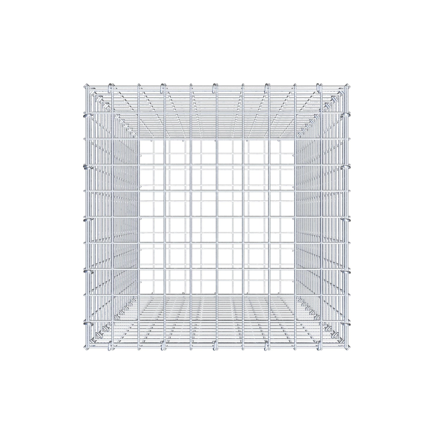 Gabion 100 cm x 50 cm x 50 cm (L x H x D), maskstorlek 5 cm x 5 cm, C-ring