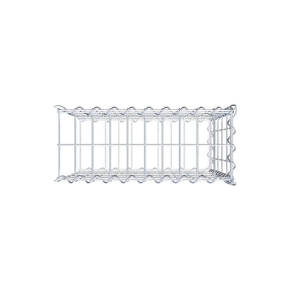 Gavión adulto tipo 2 50 cm x 50 cm x 20 cm (largo x alto x profundidad), tamaño de malla 5 cm x 10 cm, espiral