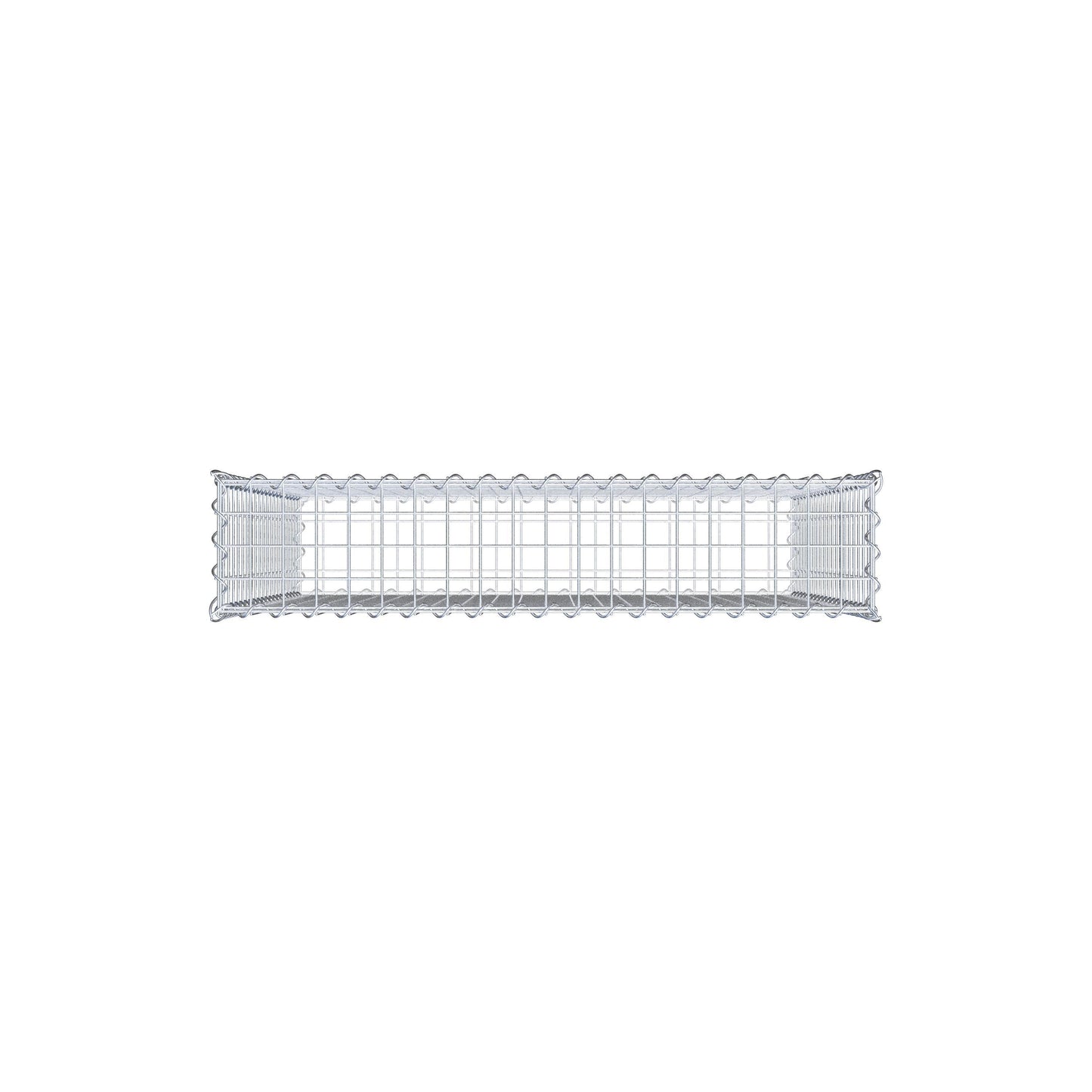 Set of 2 gabions 100 cm x 100 cm x 20 cm (L x H x D), mesh size 5 x 5 cm, spiral