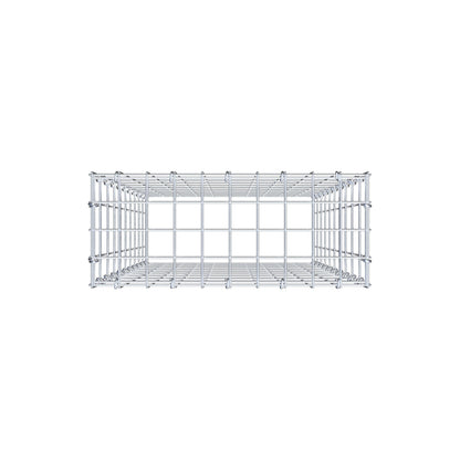 Gavión complementario de tipo 3 100 cm x 50 cm x 20 cm (largo x alto x fondo), malla 5 cm x 10 cm, anillo en C