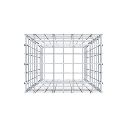 Gavión complementario de tipo 3 100 cm x 40 cm x 30 cm (largo x alto x fondo), malla 5 cm x 10 cm, anillo en C