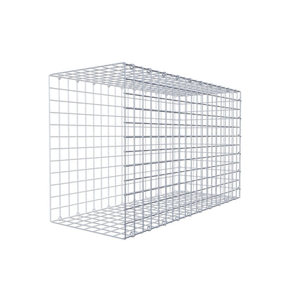 Typ 2 påbyggnadsgabion 100 cm x 60 cm x 40 cm (L x H x D), maskstorlek 5 cm x 5 cm, C-ring