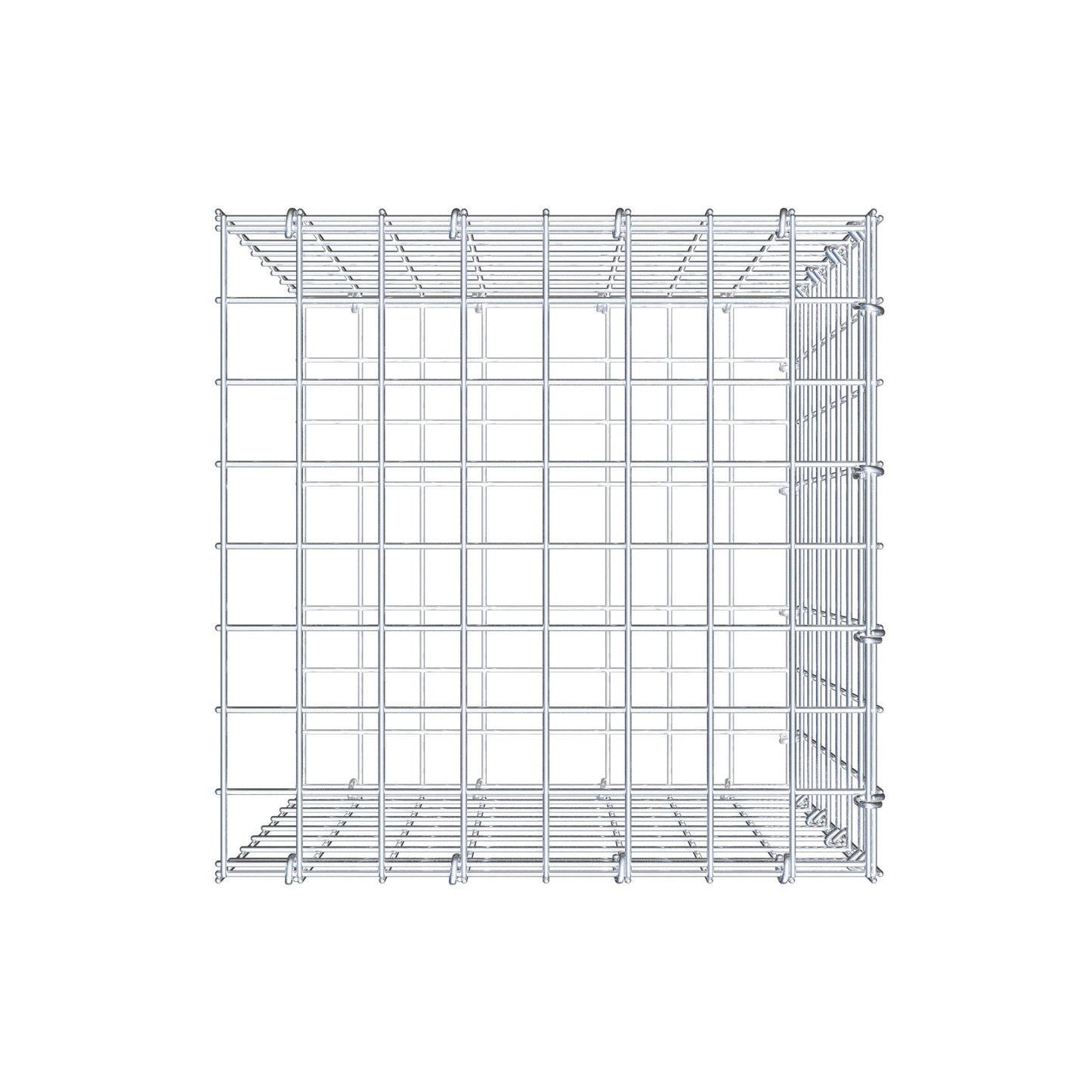Gavión adicional tipo 2 40 cm x 40 cm x 40 cm (L x A x P), malla 5 cm x 5 cm, anillo en C