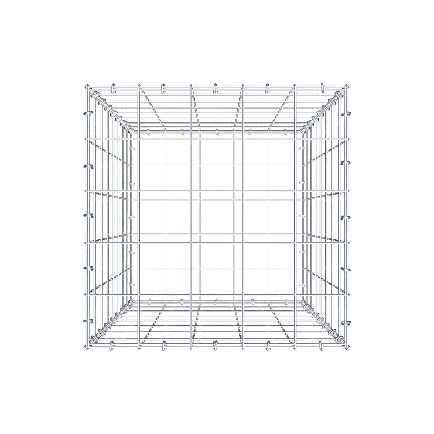 Gabione 80 cm x 50 cm x 50 cm (L x H x T), Maschenweite 10 cm x 10 cm, C-Ring