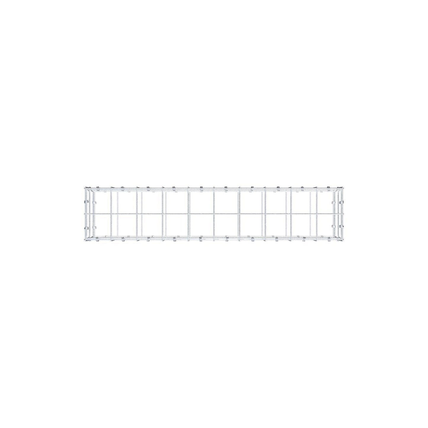 Gabbione 100 cm x 20 cm x 20 cm (L x H x P), maglia 10 x 10 cm, anello a spirale