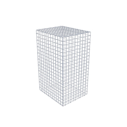 Gavión 100 cm x 60 cm x 50 cm (L x A x P), malla 5 cm x 5 cm, anillo en C