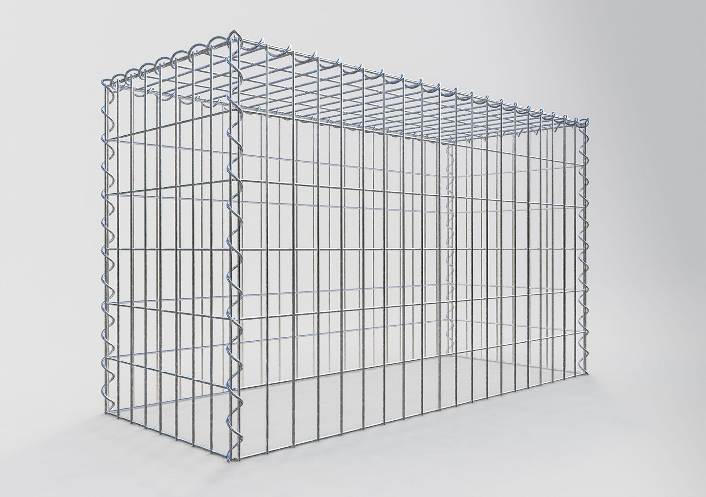 Gabbione aggiuntivo tipo 3 100 cm x 60 cm x 40 cm (L x H x P), maglia 5 cm x 10 cm, spirale