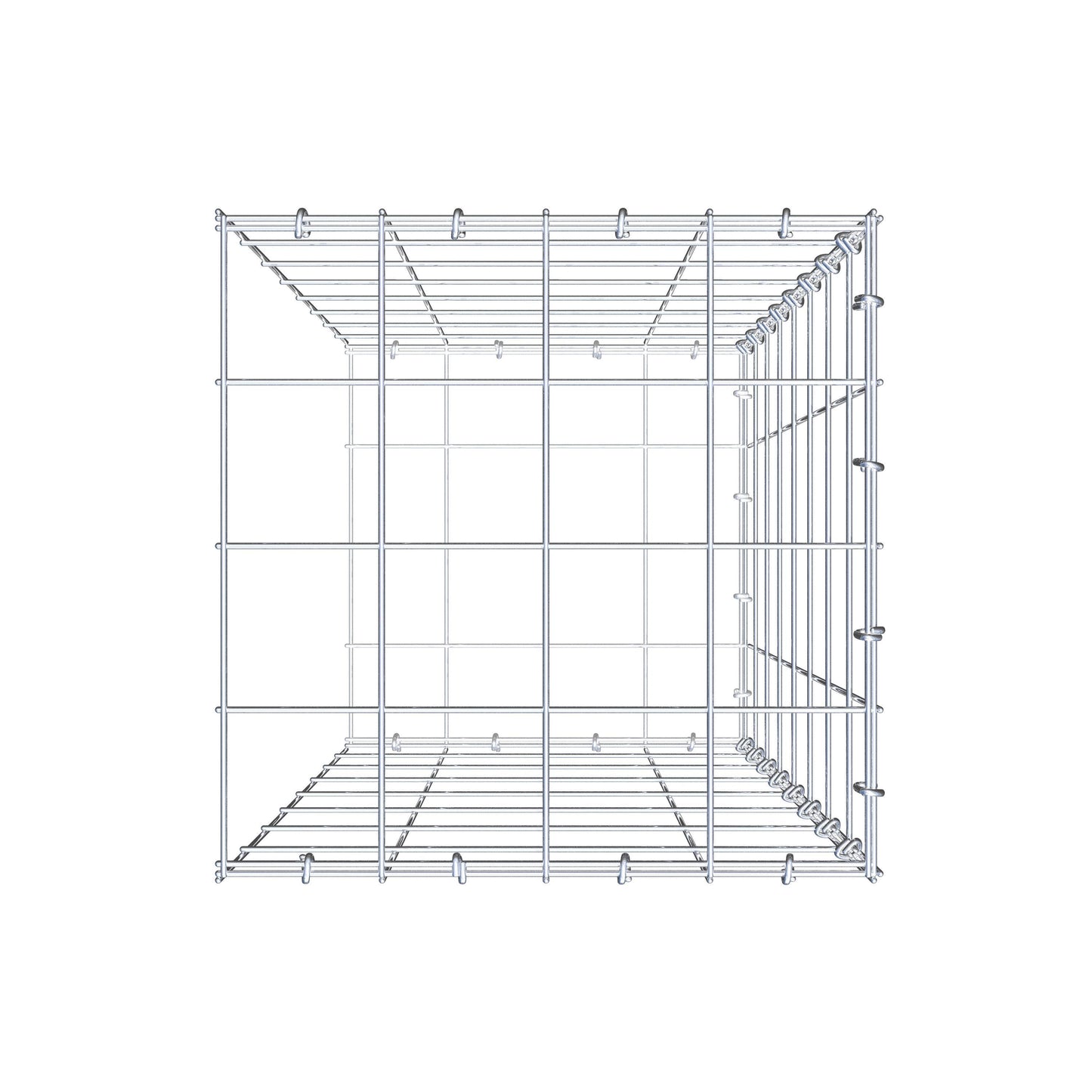 Fourche rapportée type 2 80 cm x 40 cm x 40 cm (L x H x P), mailles 10 cm x 10 cm, anneau en C
