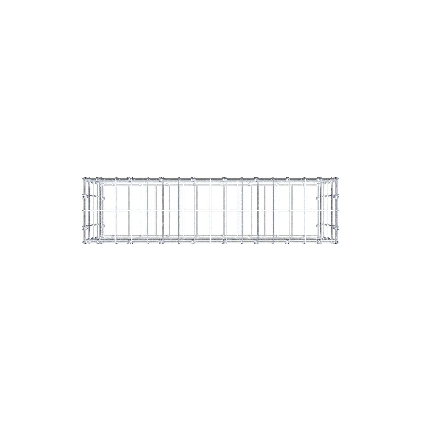 Gabione 80 cm x 40 cm x 20 cm (L x H x T), Maschenweite 5 x 10 cm, Spiralring