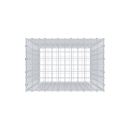 Gavión 100 cm x 60 cm x 40 cm (L x A x P), malla 5 cm x 5 cm, anillo en C