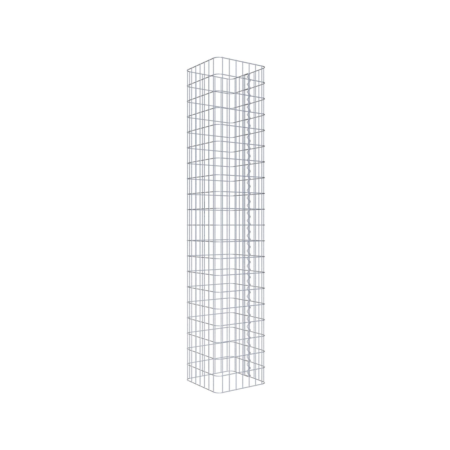 Columna de gaviones, angular 37 cm x 37 cm, 200 cm de altura, MW 5 cm x 10 cm