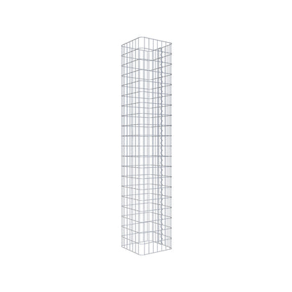 Columna de gaviones, angular 37 cm x 37 cm, 200 cm de altura, MW 5 cm x 10 cm
