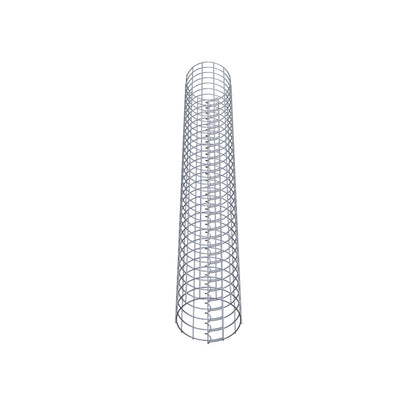 Columna de gaviones redonda 22 cm de diámetro, 160 cm de altura, malla 5 cm x 5 cm