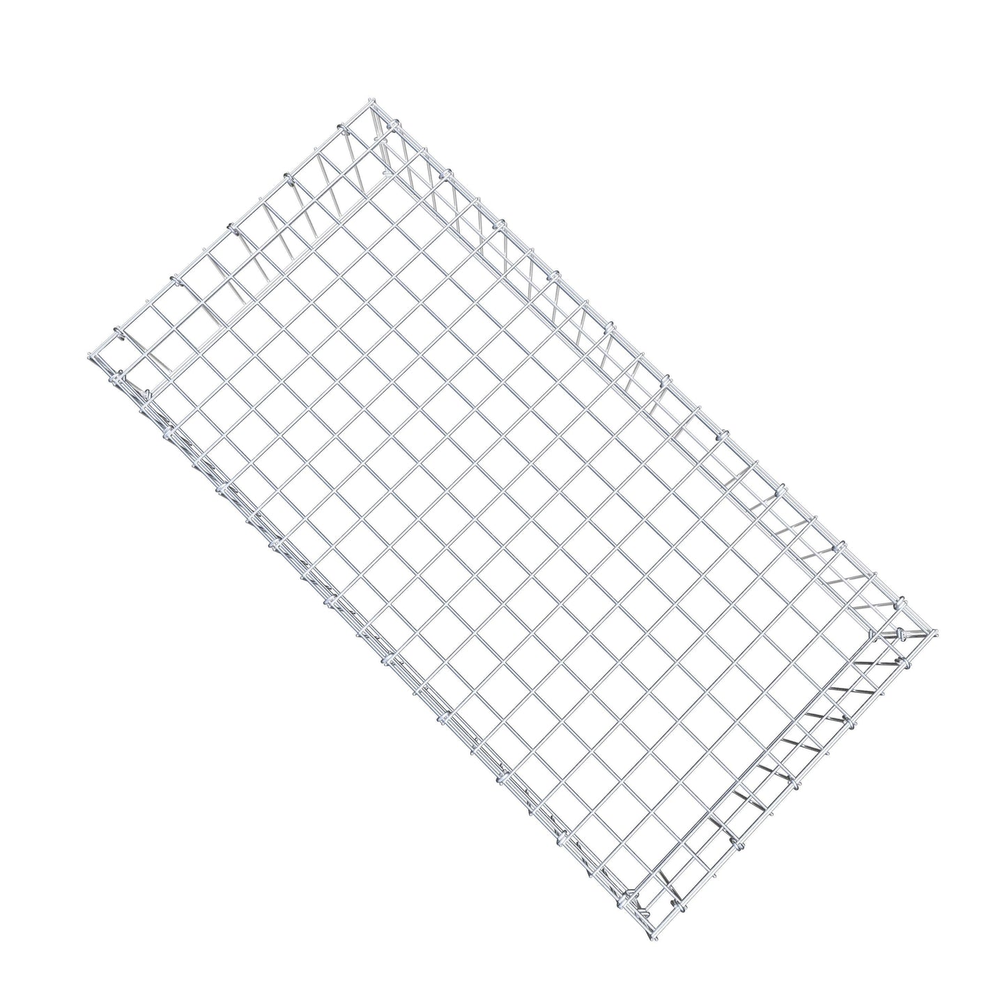 Gavión complementario de tipo 3 100 cm x 20 cm x 50 cm (largo x alto x fondo), malla 5 cm x 10 cm, anillo en C