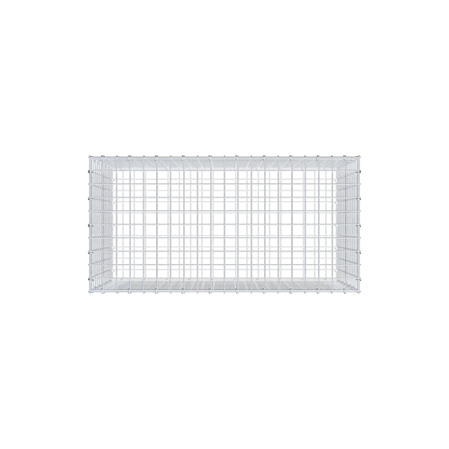 Gavión 100 cm x 60 cm x 50 cm (L x A x P), malla 5 cm x 5 cm, anillo en C