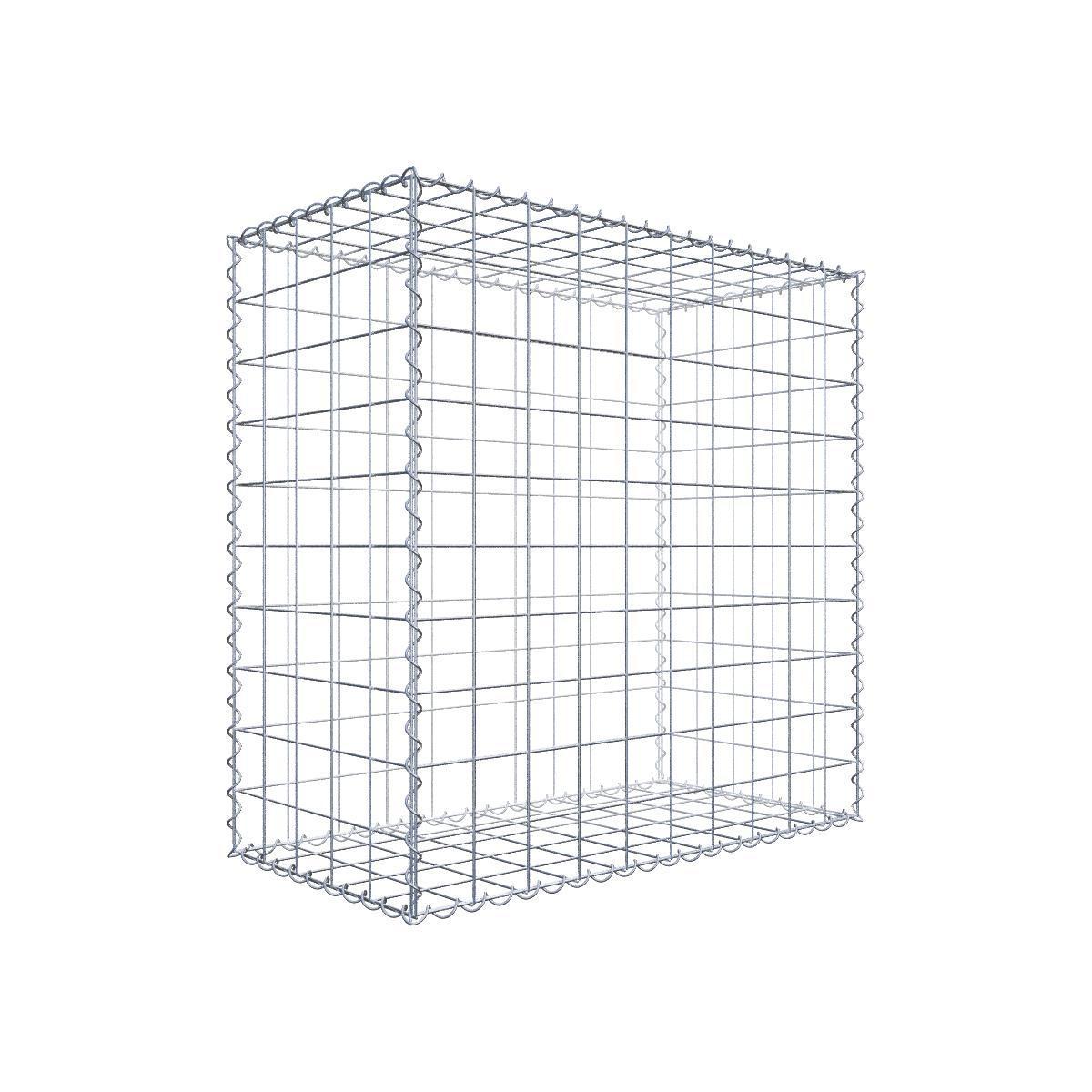 Juego de 2 gaviones de 100 cm x 100 cm x 50 cm (largo x alto x fondo), malla de 10 x 10 cm, en espiral