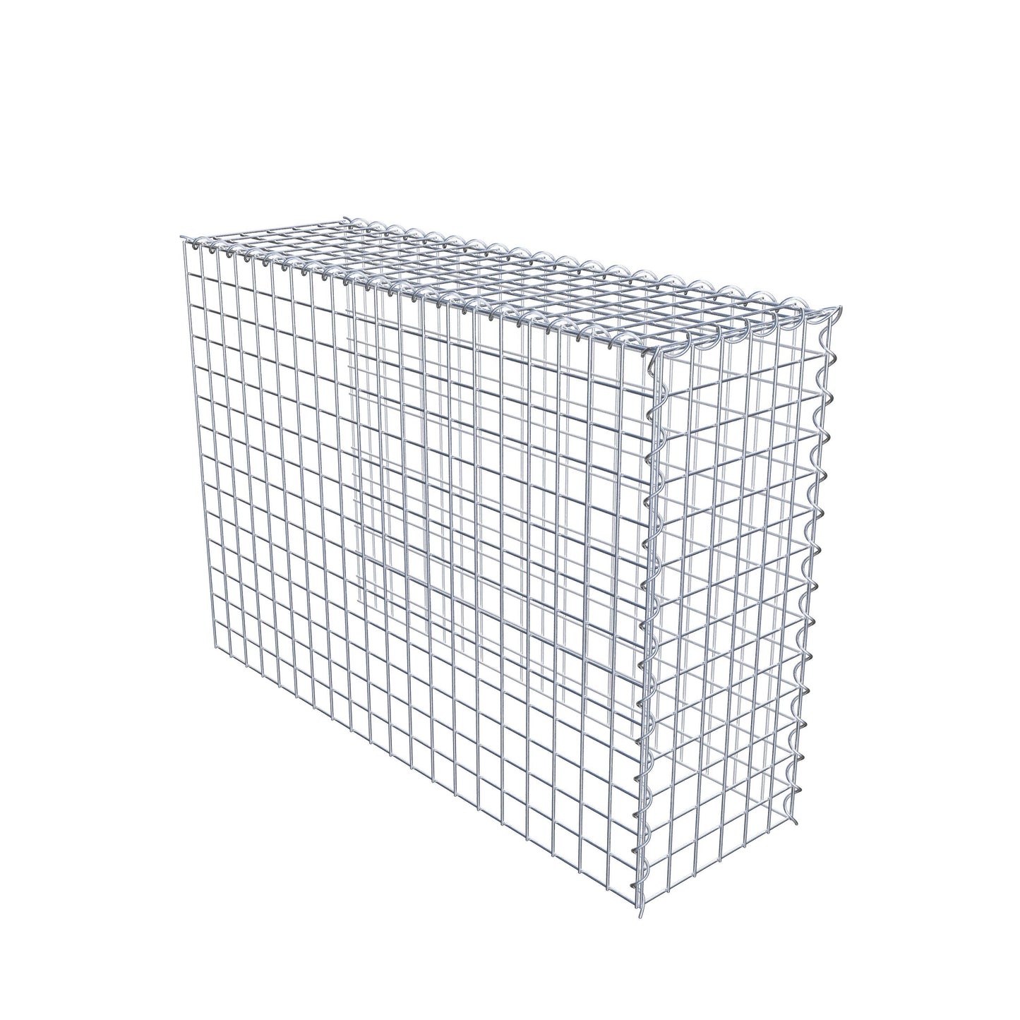 Gavión adulto tipo 4 100 cm x 70 cm x 30 cm (largo x alto x profundidad), tamaño de malla 5 cm x 5 cm, espiral