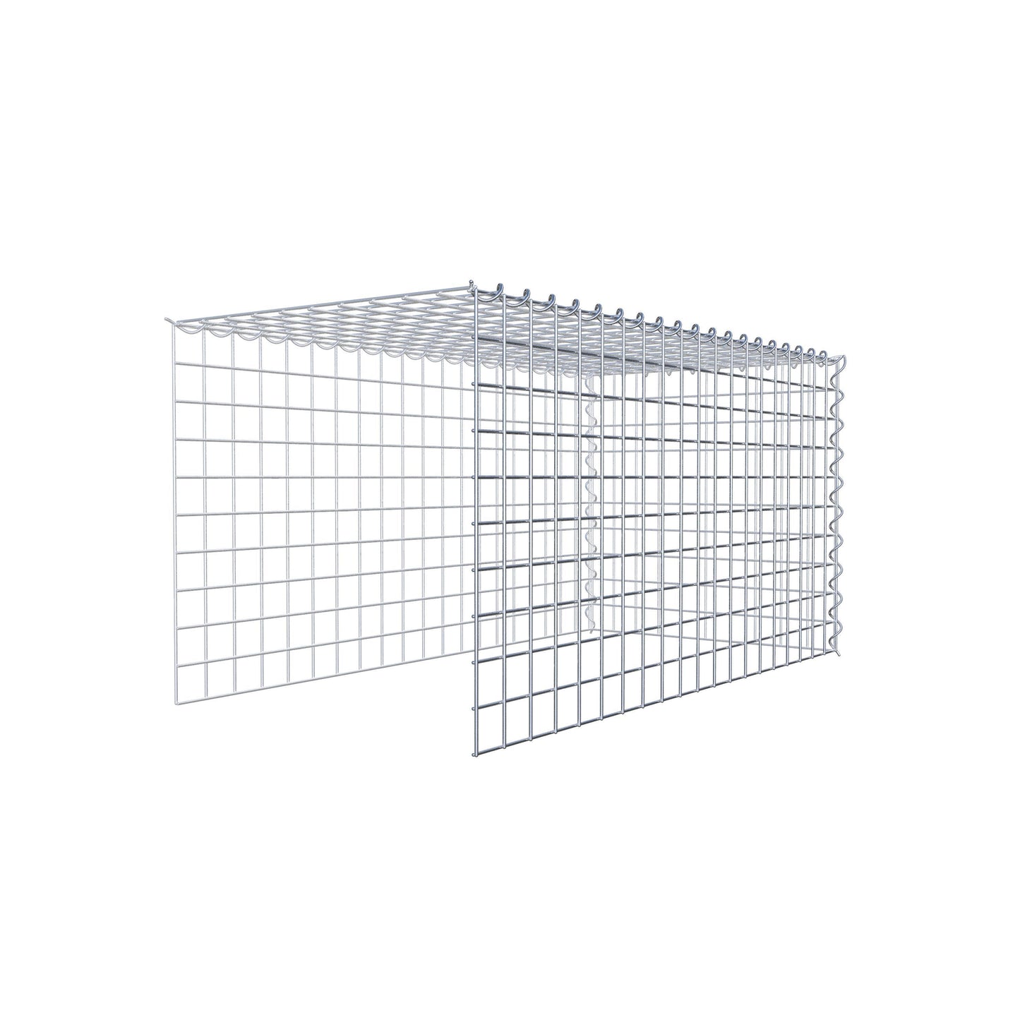 Add-on schanskorf type 4 100 cm x 50 cm x 50 cm (L x H x D), maaswijdte 5 cm x 5 cm, spiraalvormig