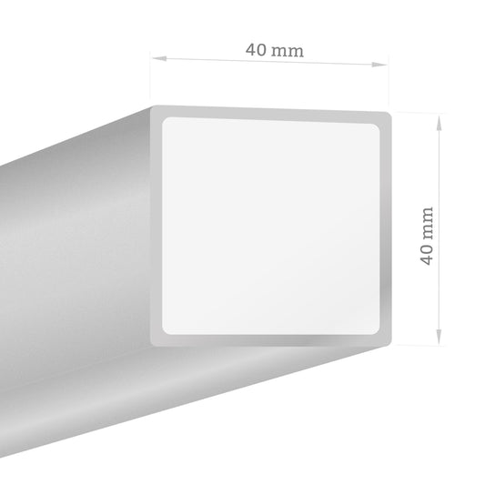 Pfosten 40 x 40 mm (zum Einbetonieren) Länge: 200 cm
