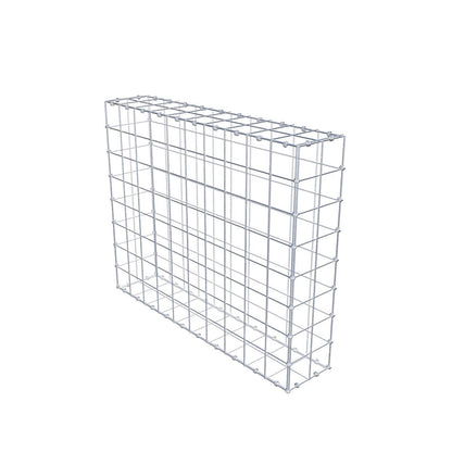 Gabbione 100 cm x 80 cm x 20 cm (L x H x P), maglia 10 x 10 cm, anello a spirale