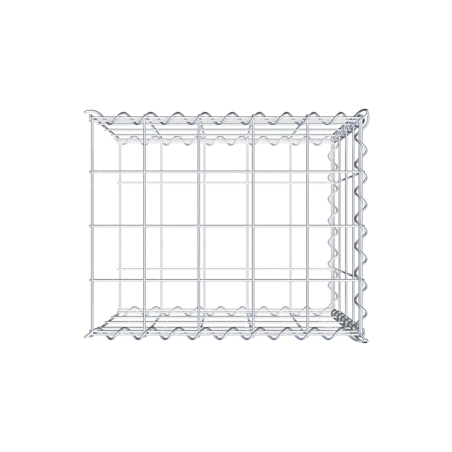 Gabbione aggiuntivo tipo 2 50 cm x 40 cm x 40 cm (L x H x P), dimensione maglia 10 cm x 10 cm, a spirale