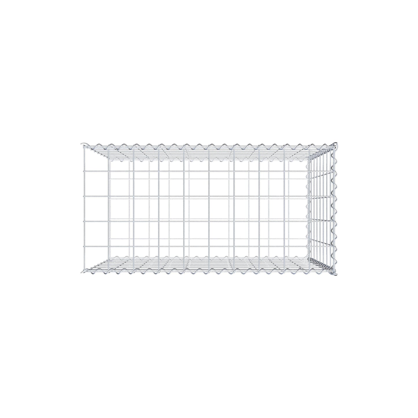 Anbaugabione Typ 2 100 cm x 80 cm x 50 cm (L x H x T), Maschenweite 10 cm x 10 cm, Spirale