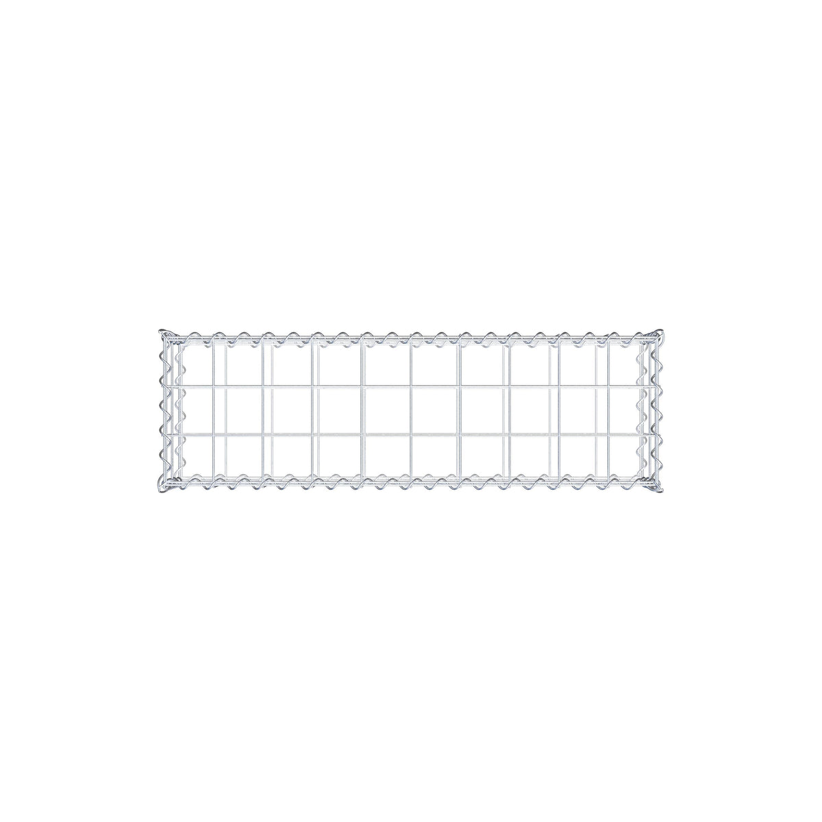 Gabion 100 cm x 20 cm x 30 cm (L x H x D), maskestørrelse 10 cm x 10 cm, spiral