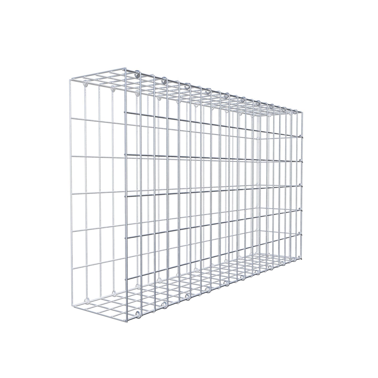 Monteret gabion type 2 100 cm x 60 cm x 20 cm, maskestørrelse 5 cm x 10 cm, C-ring