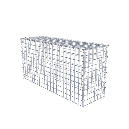 Gabion rapporté type 3 100 cm x 50 cm x 30 cm (L x H x P), mailles 5 cm x 5 cm, spirale