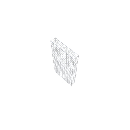 Gavión 200 cm x 100 cm x 20 cm (L x A x P), malla 10 cm x 10 cm, anillo en C