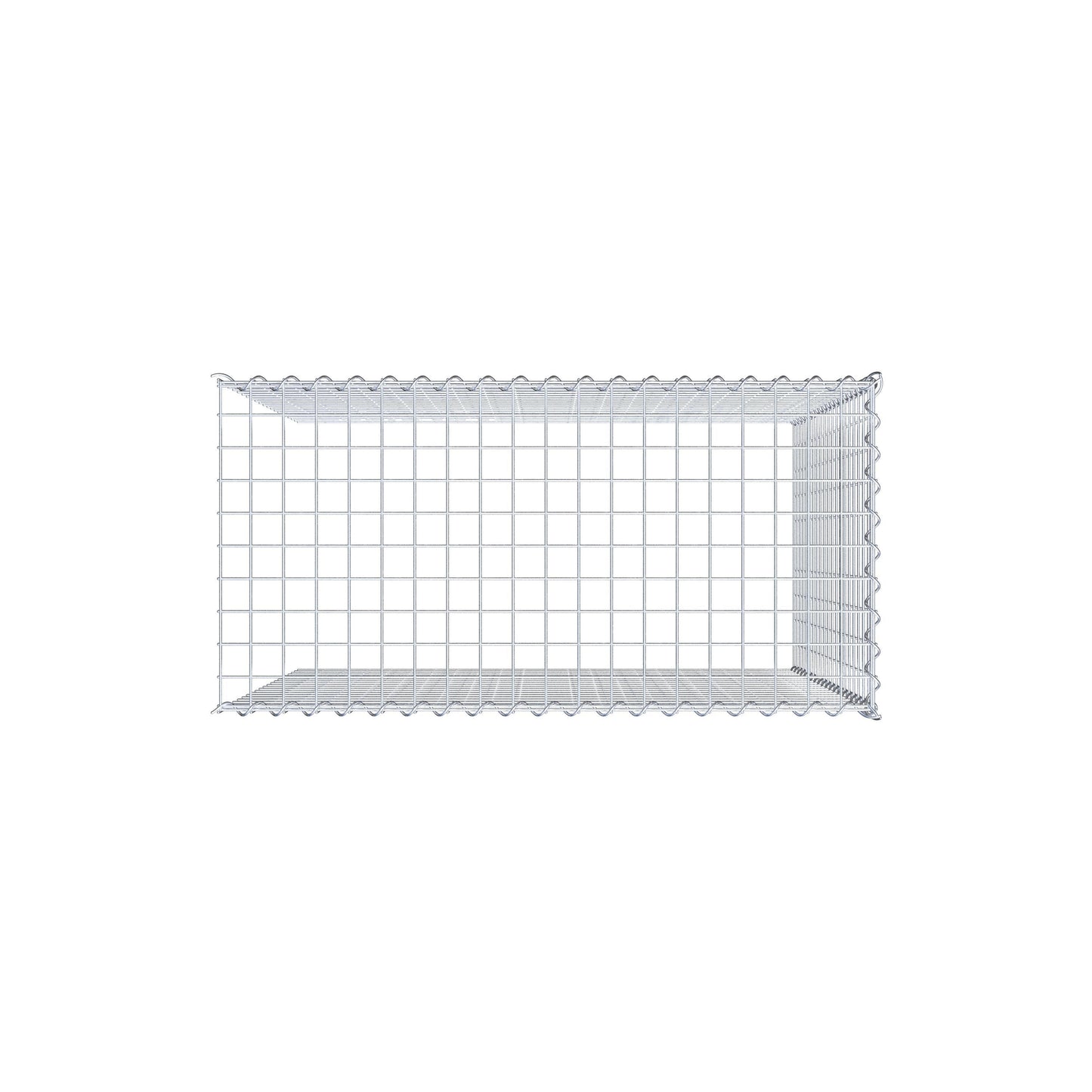 Gavión complementario tipo 4 100 cm x 100 cm x 50 cm (L x A x P), malla 5 cm x 5 cm, espiral
