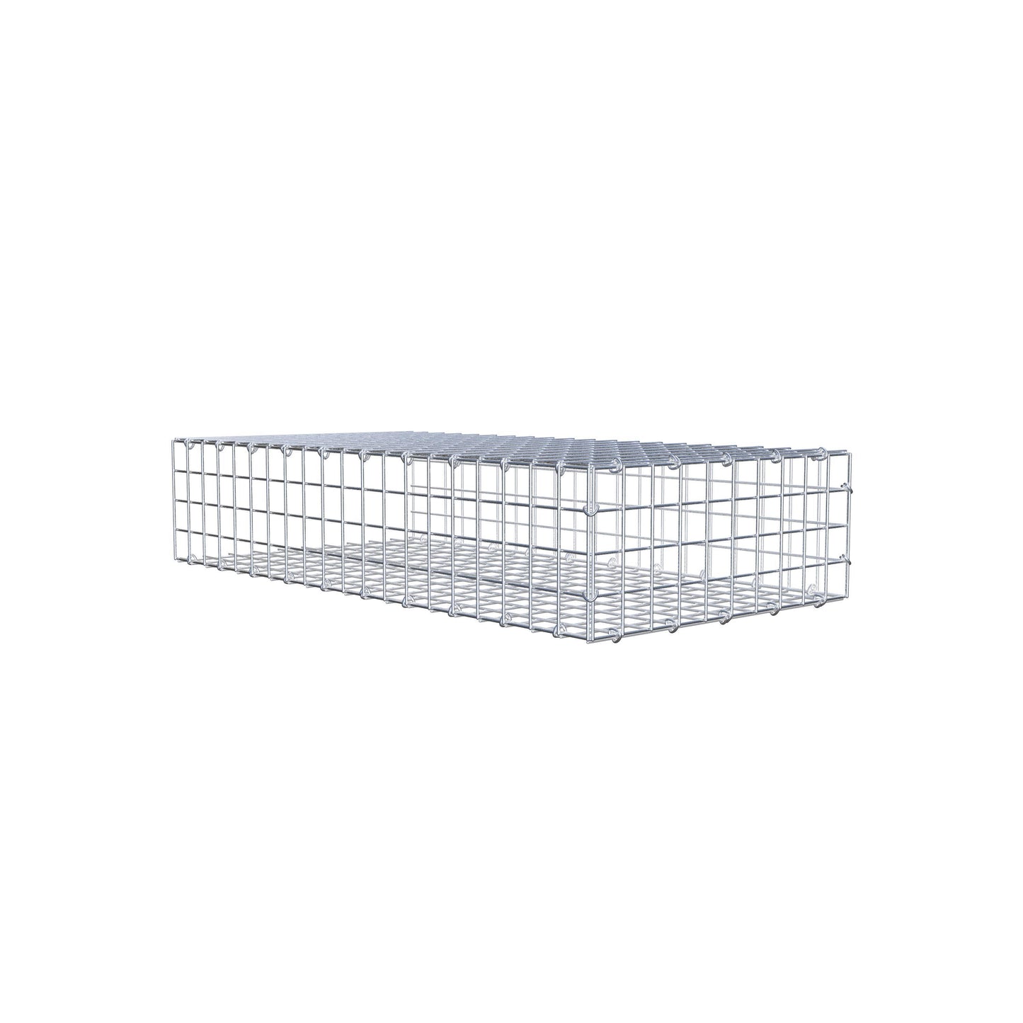 Gavión acoplable tipo 2 100 cm x 20 cm x 50 cm (L x A x P), malla 5 cm x 5 cm, anillo en C