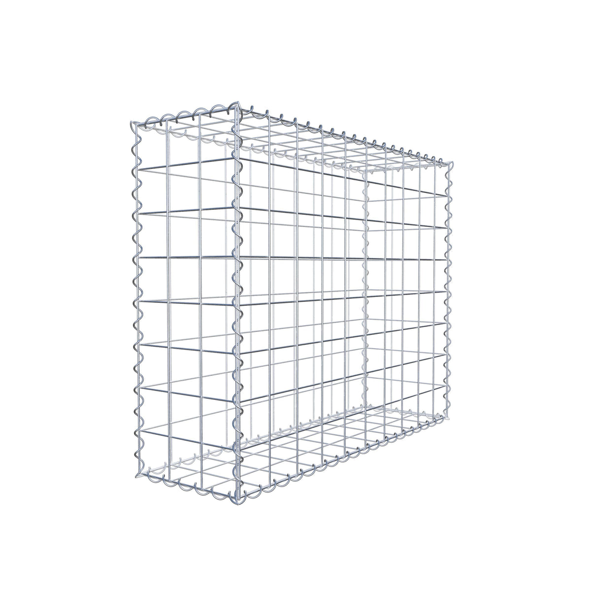 Gabbione 100 cm x 80 cm x 30 cm (L x H x P), maglia 10 cm x 10 cm, spirale