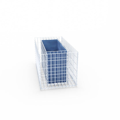 Letto rialzato rettangolare 100 cm x 50 cm x 50 cm (L x H x P), dimensione della rete 5 x 10 cm, spessore delle pareti 10 cm