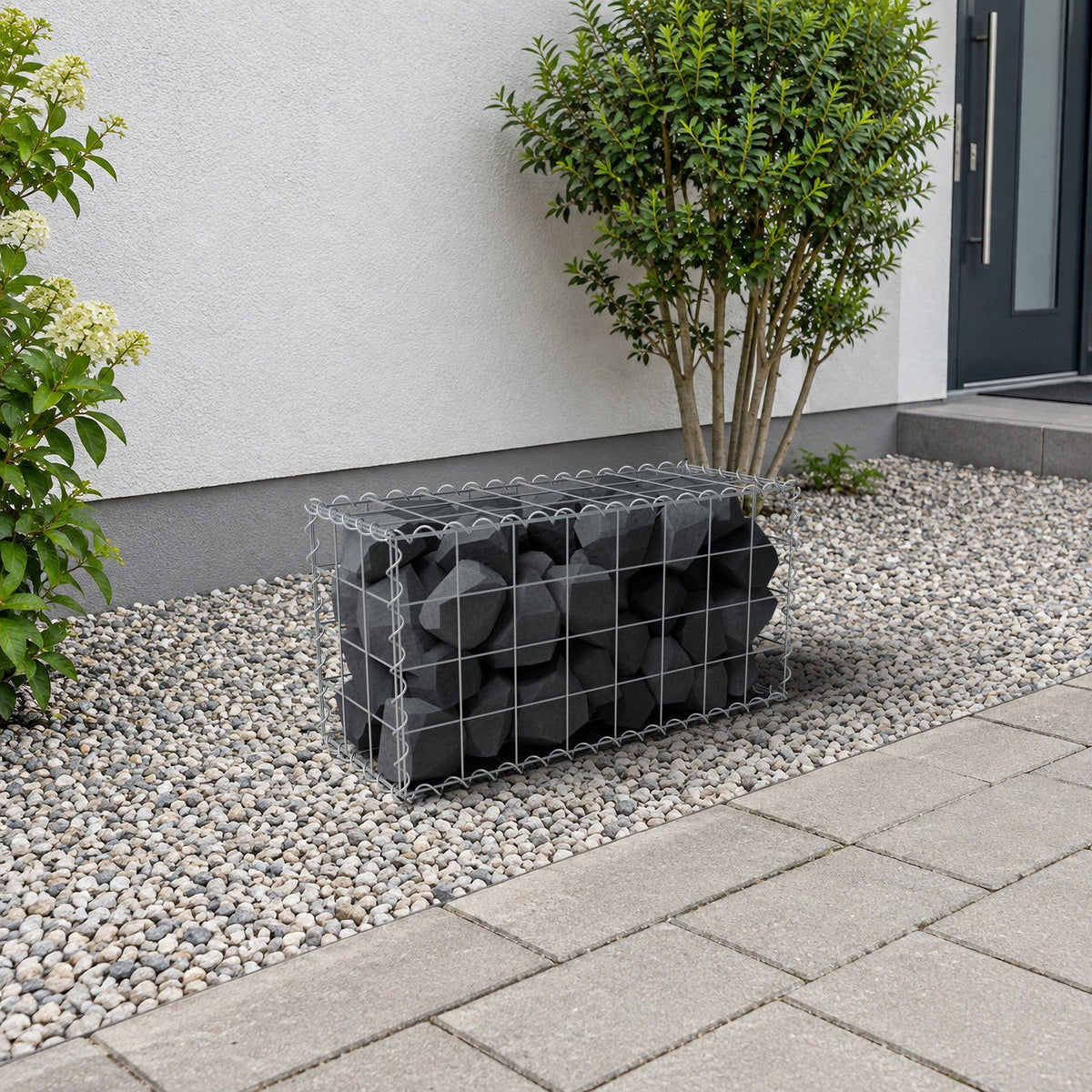 Gabion 80 cm x 40 cm x 30 cm (L x H x D), mesh size 10 cm x 10 cm, spiral