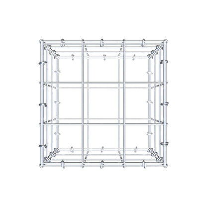 Gabion 30 cm x 30 cm x 30 cm (L x H x D), maskestørrelse 10 cm x 10 cm, C-ring
