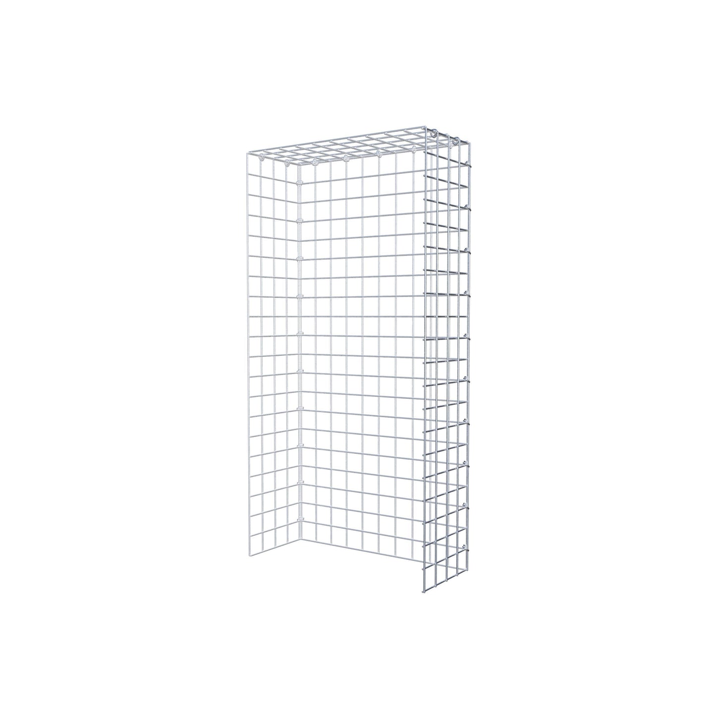 Type 4 oplegkorf 100 cm x 20 cm x 50 cm (L x H x D), maaswijdte 5 cm x 5 cm, C-ring
