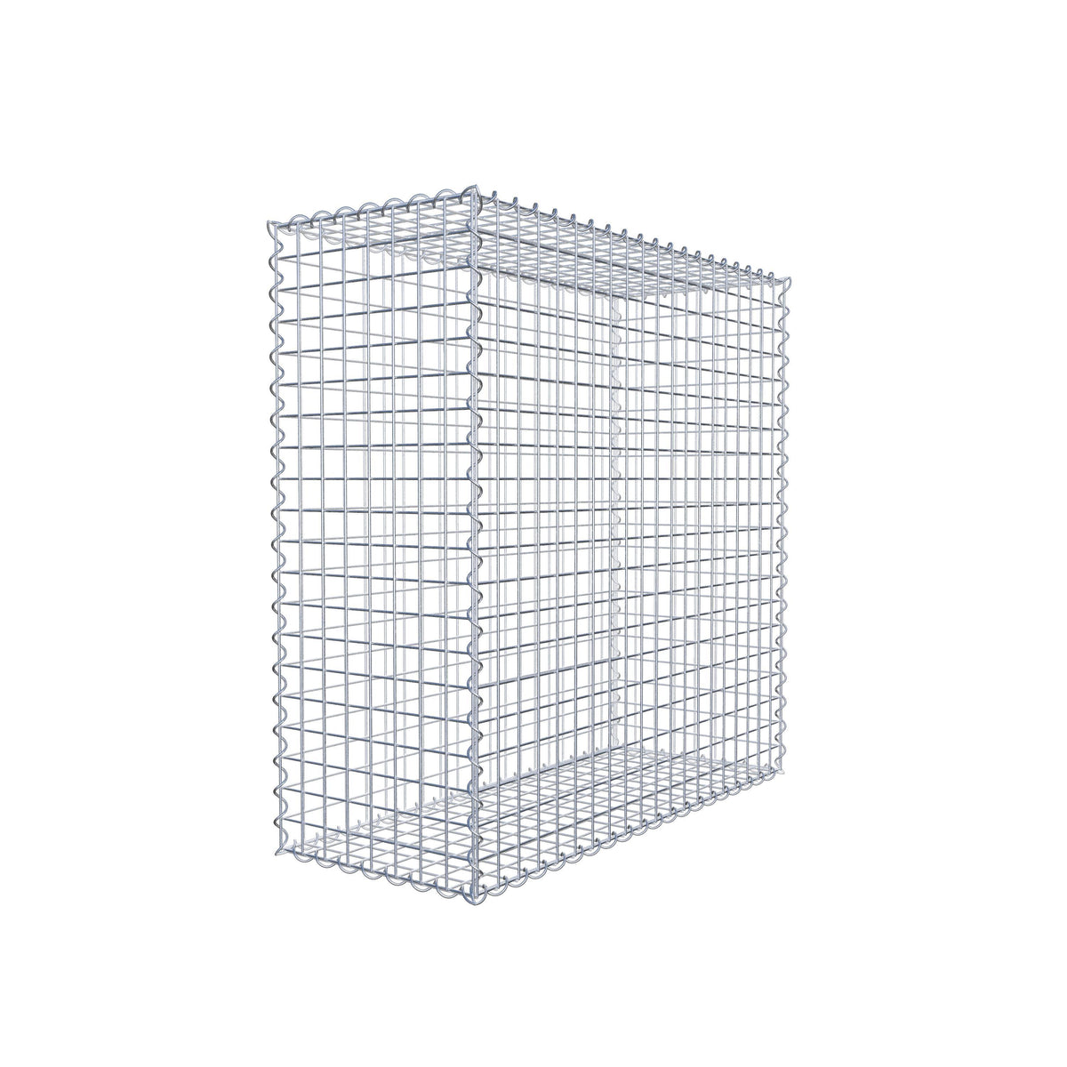 Gavión 100 cm x 100 cm x 40 cm (largo x alto x fondo), malla 5 cm x 5 cm, en espiral