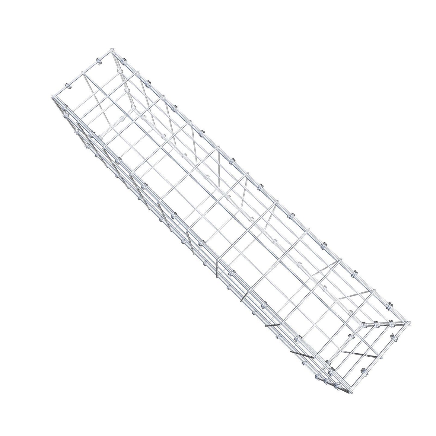 Gabion 100 cm x 30 cm x 20 cm (L x H x D), maskestørrelse 10 x 10 cm, spiralring