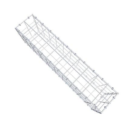 Gabion 100 cm x 30 cm x 20 cm (L x H x D), maskestørrelse 10 x 10 cm, spiralring