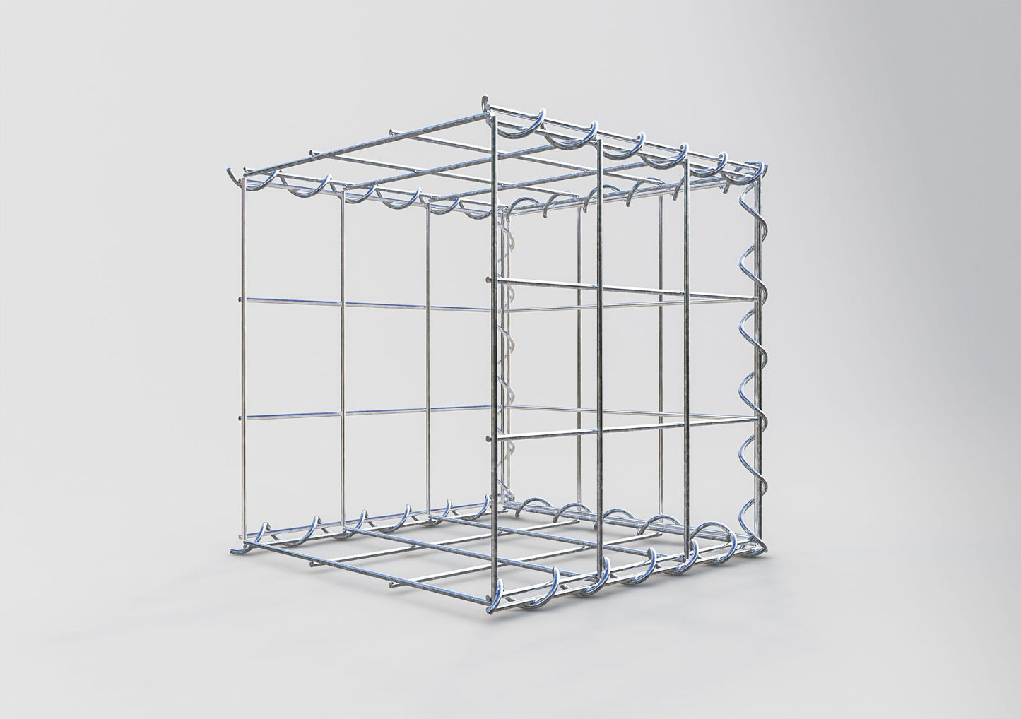 Gavión adicional tipo 2 30 cm x 30 cm x 30 cm (L x A x P), malla 10 cm x 10 cm, en espiral