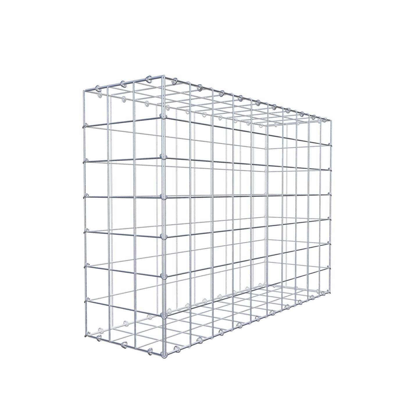 Gabião 100 cm x 70 cm x 30 cm (C x A x P), malhagem 10 cm x 10 cm, anel C
